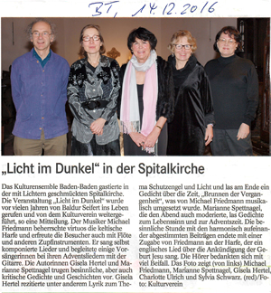 Licht im Dunkel in der Spitalkirche